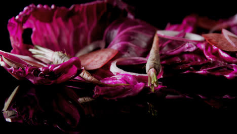 fresh vegetables on black background 4k