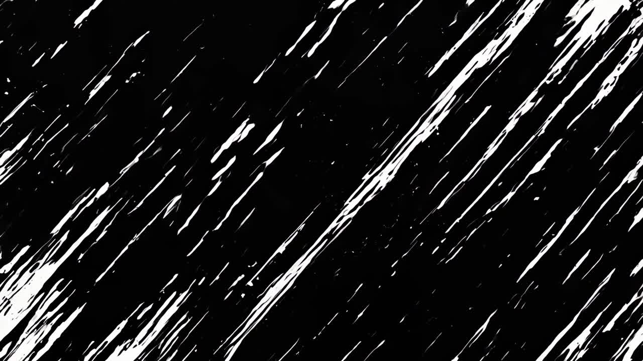 Dynamic abstract video background with diagonal black and white streaks, creating a sense of motion
