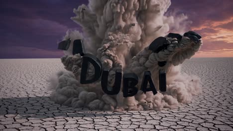 dubai explosion graphic design