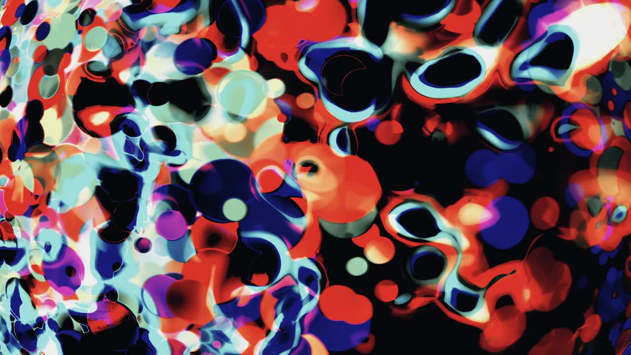 Abstract liquid paint multicolored beautiful gradient seamless loop animation background. 4K Digital Art Organic Swirl Paint background for visual effects and motion graphics.