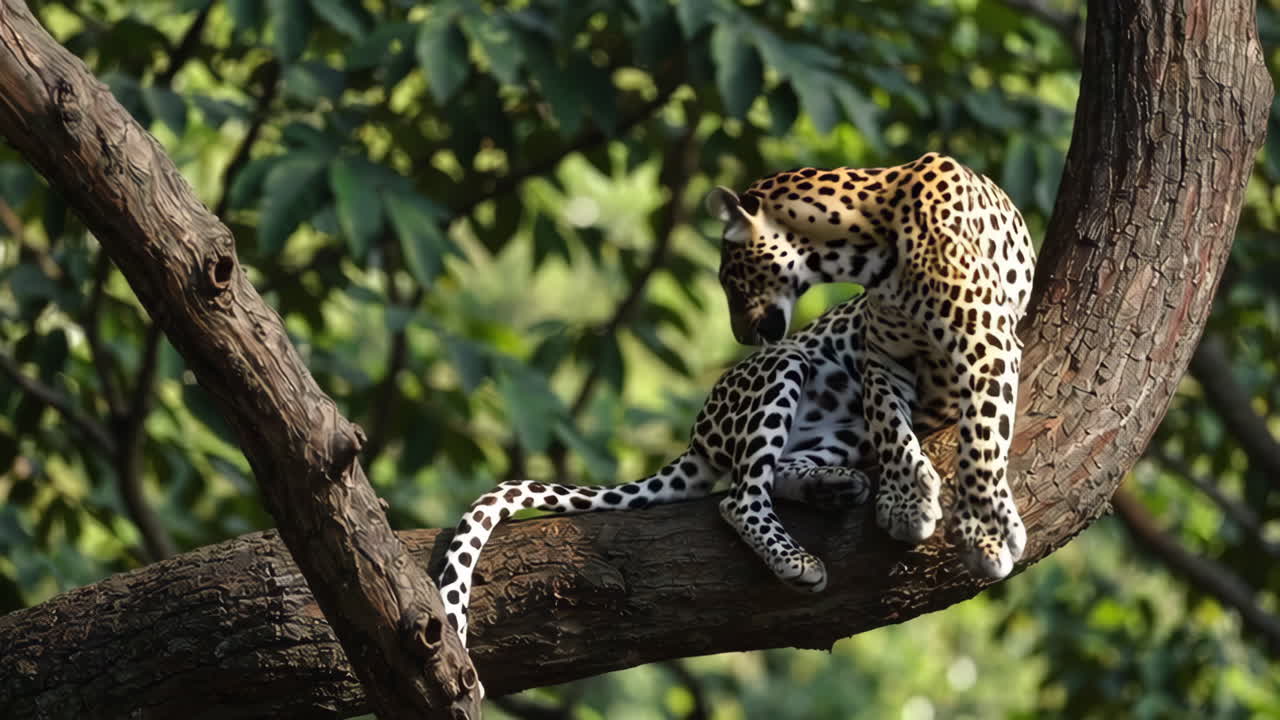 Leopard on a Branch