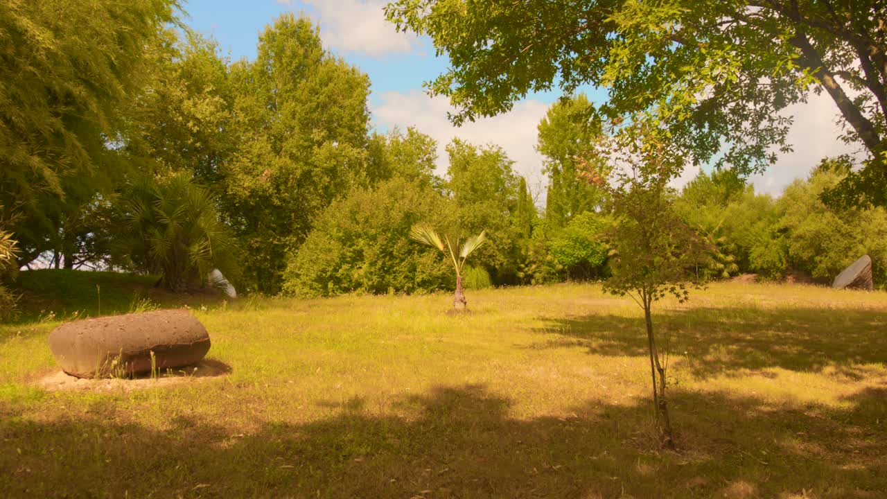 View of a random outdoor location surrounded by greenery and natural light, offering a simple and calm scene