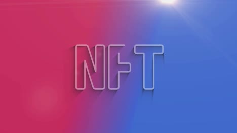 nft non-fungible token symbol 3d with shadow