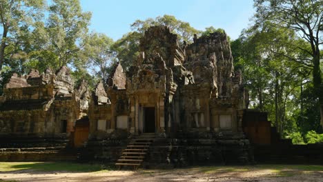 chau say tevoda temple entrance next to the thommanon temple in angkor, cambodia