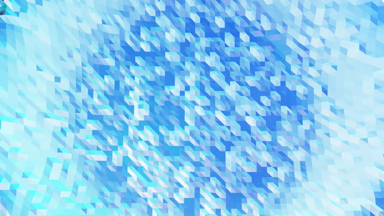 스타일리시 크리에이티브 라이트 (abstract low-poly background in 4k) - 추상적인 파동이 반이는 표면에서 순환적으로 움직이며, 부드럽고 부드러운 원활한 애니메이션, 단순한 미니멀리즘 기하학, 하색, 파란색 등.