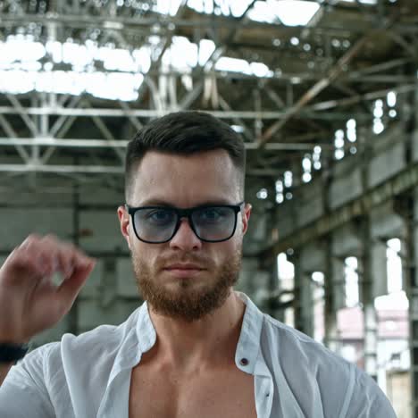 bodybuilder with naked torso