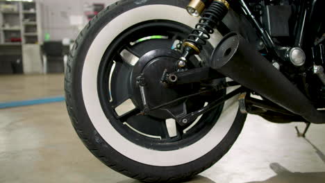 wheel of a motorcycle