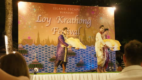loy krathong festival performance at island escape, burasa