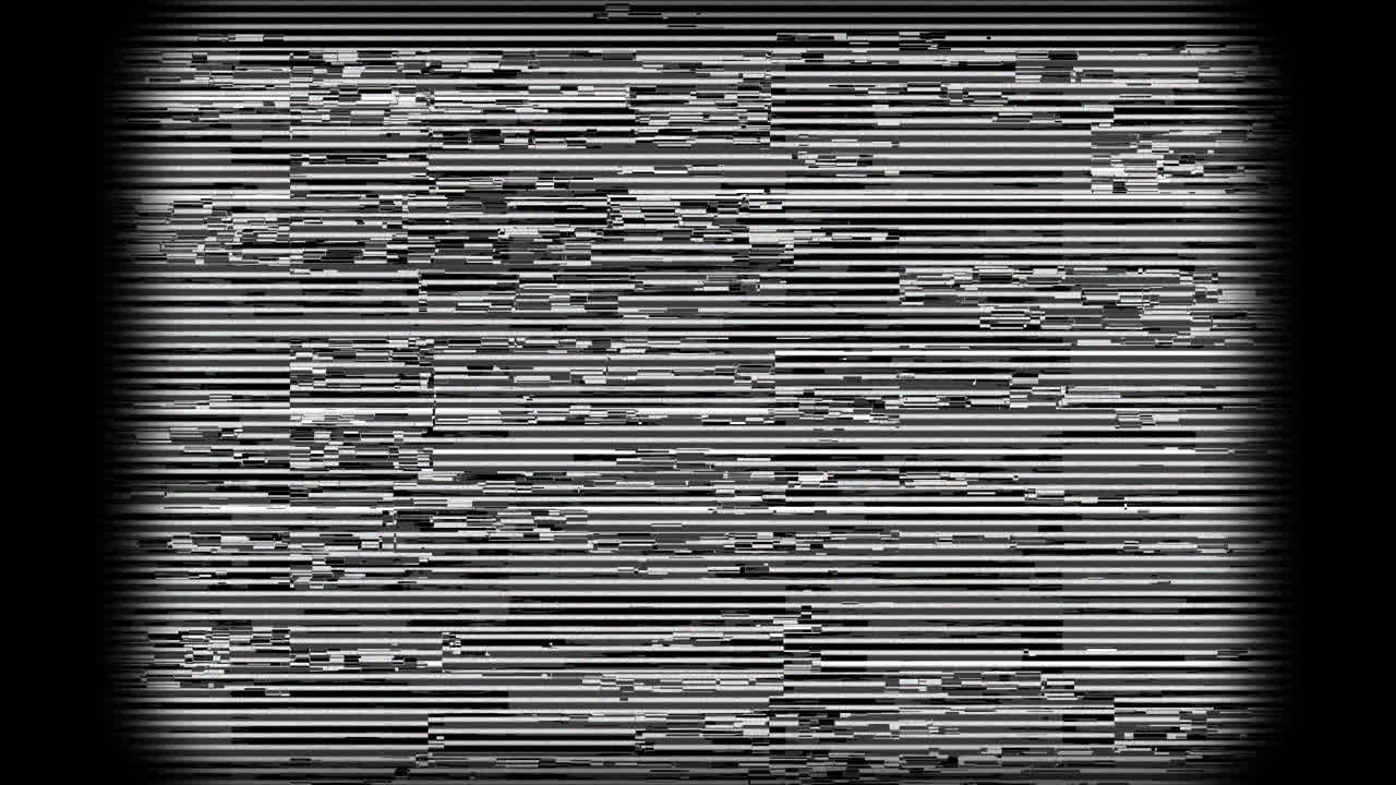Black and White TV Static Glitch Effect