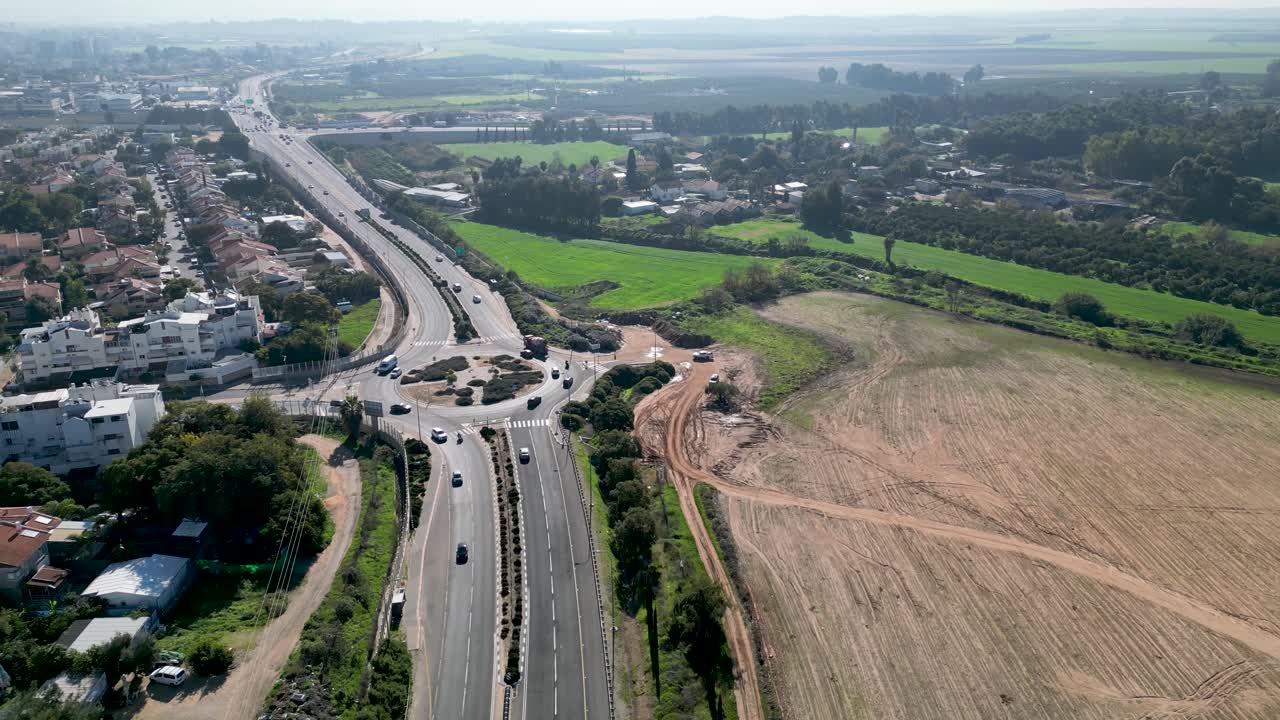 video de alta resolución de 4k de la ciudad sureña de rehovot- israel- desde una vista de pájaro- video de drones