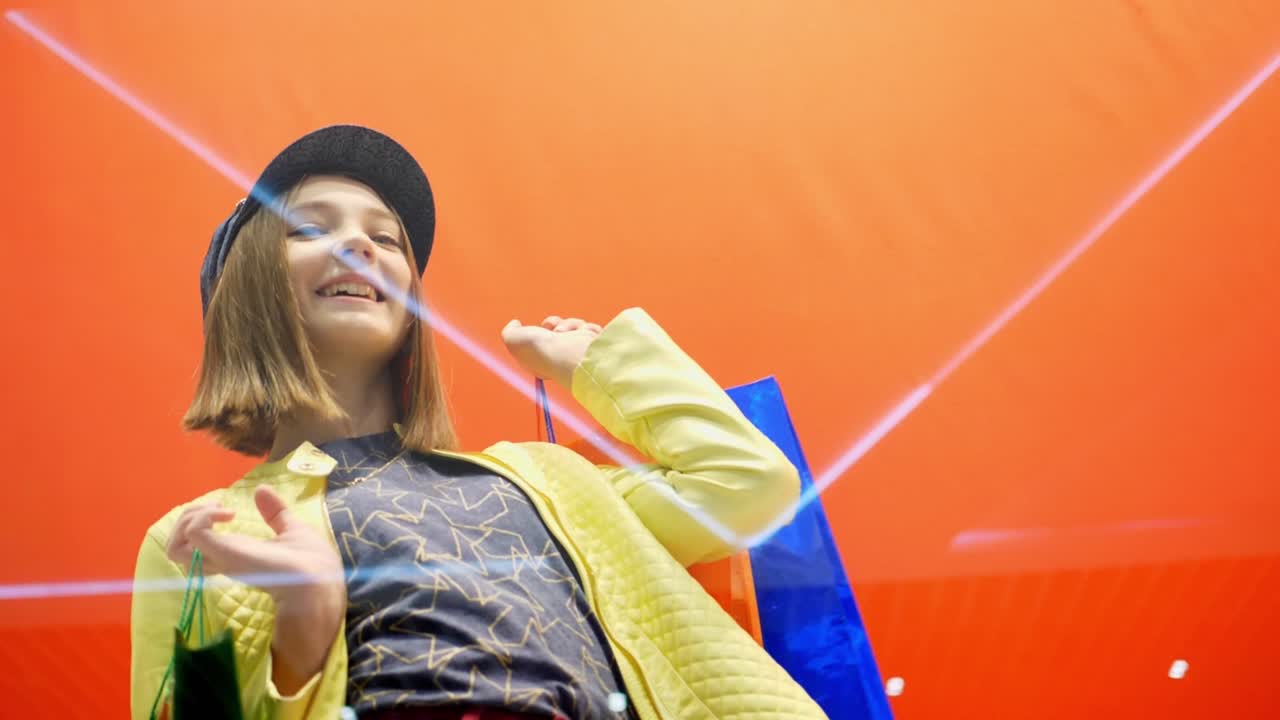 Happy Teenager Shopping