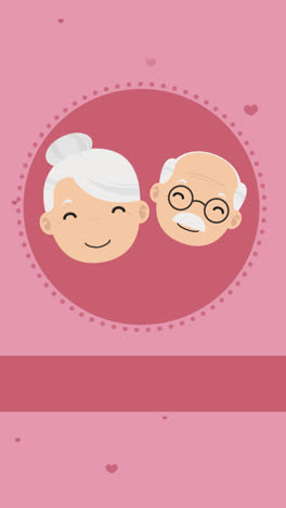 Motion-Graphic-of-Pink-background-of-happy-grandparents-with-hearts