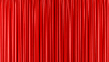 beautiful seamless red single curtain opening and closing on green screen. looped 3d animation abstract realistic curtain revealing background. useful for transitions alpha mask
