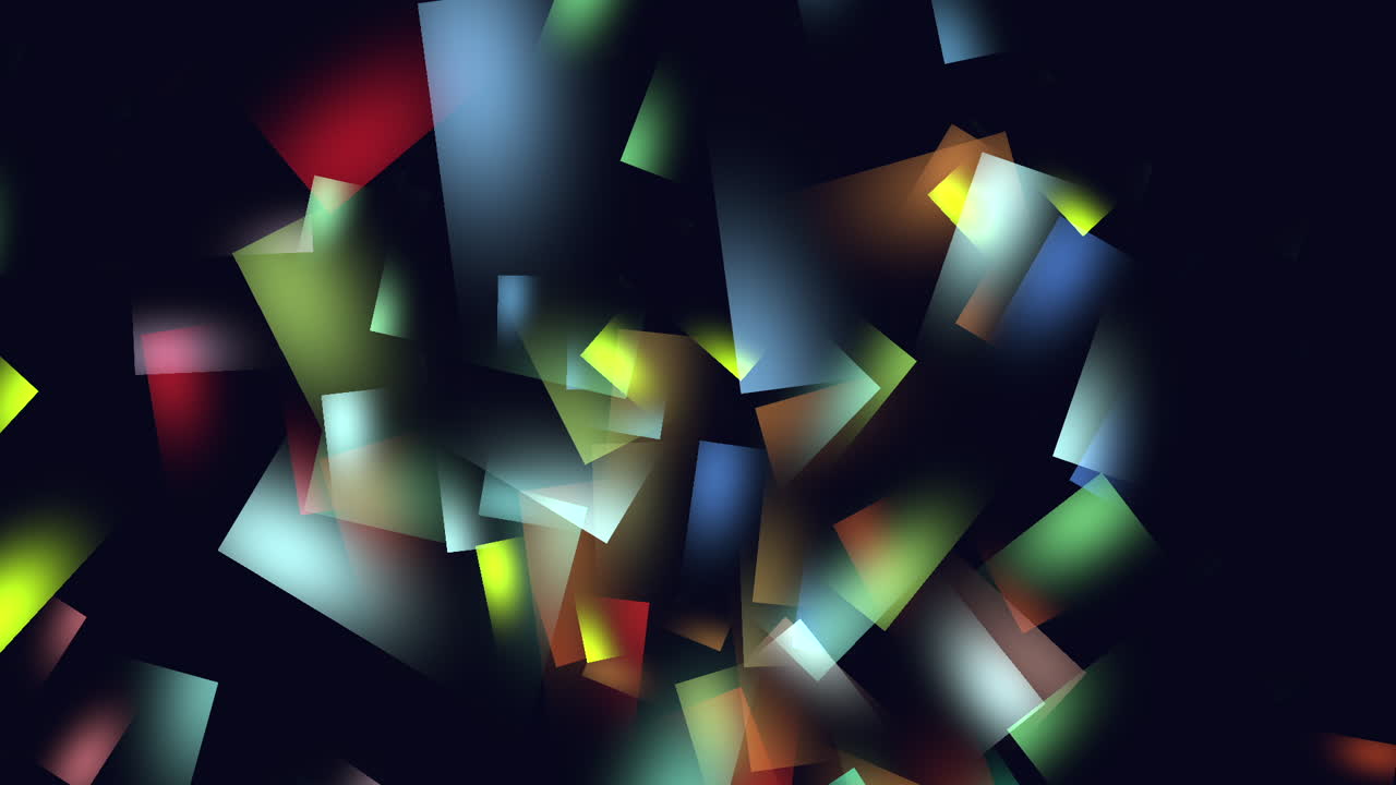 remolino de tarjetas de colores. animación