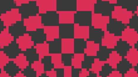 pixel rossi con motivo a 8 bit su gradiente nero