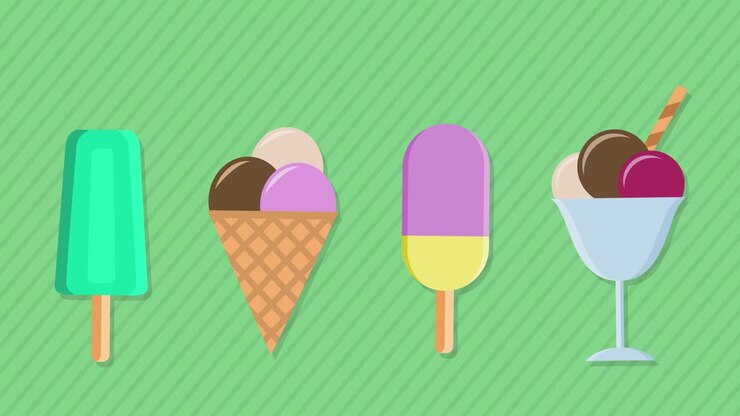 gelato, concetto estivo