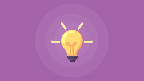 animación del dispositivo de energía de la bombilla