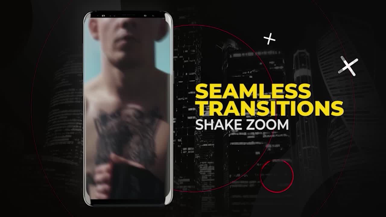 Transizioni zoom con scuotimento verticale