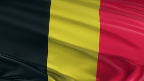 belgium flag waving on wind