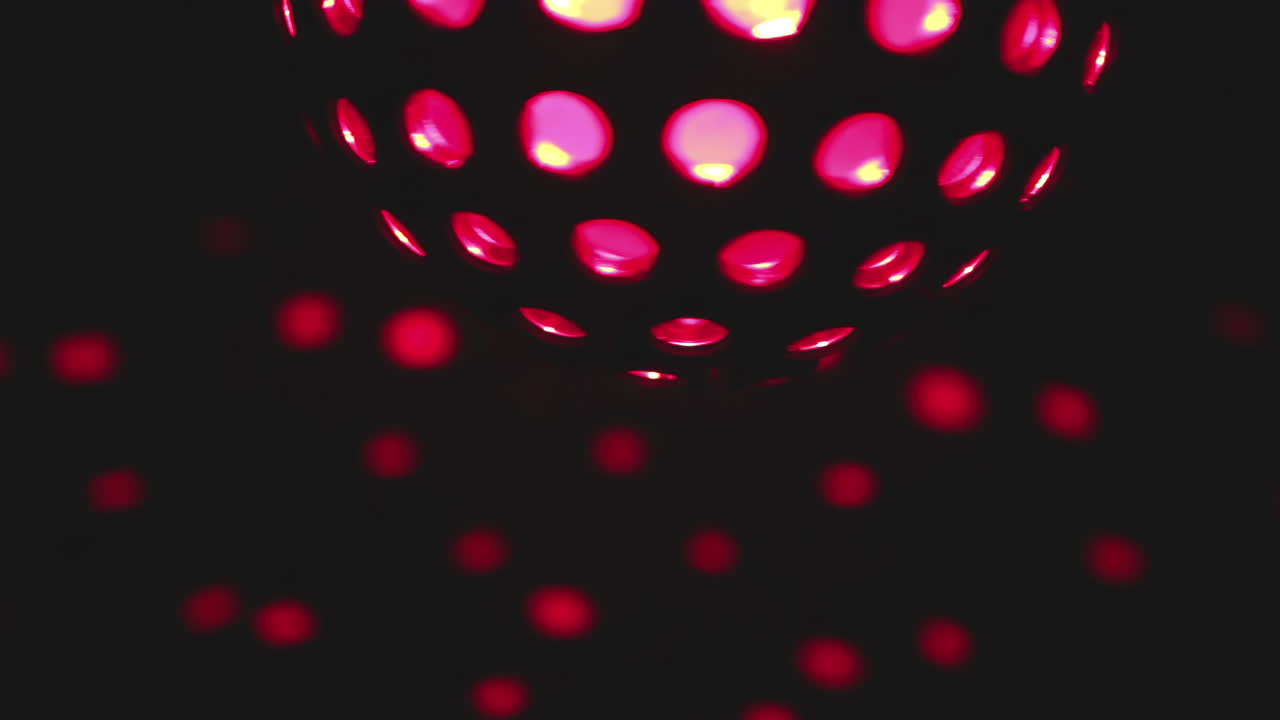 Nightclub discoall spinning with light effects