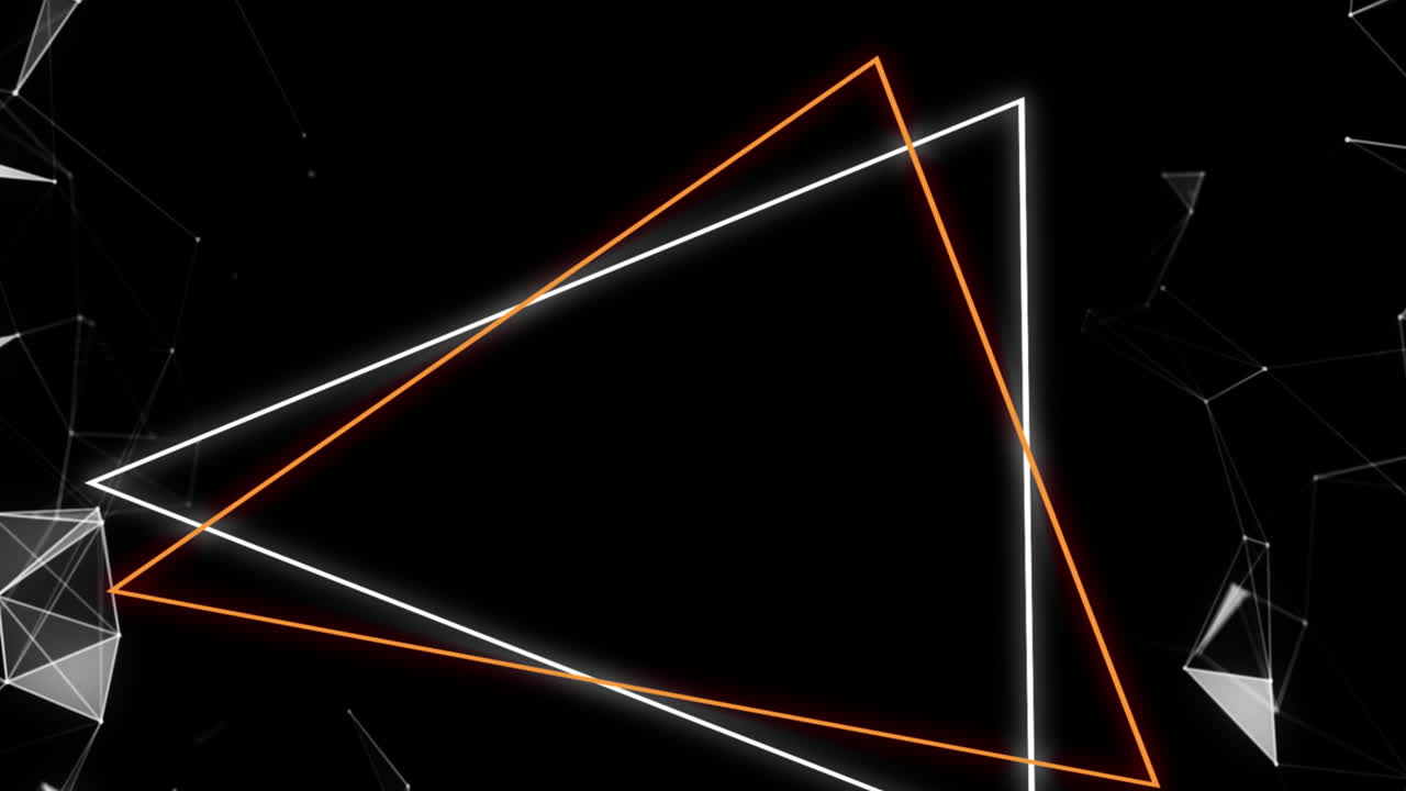 formas geométricas que se mueven contra un fondo negro