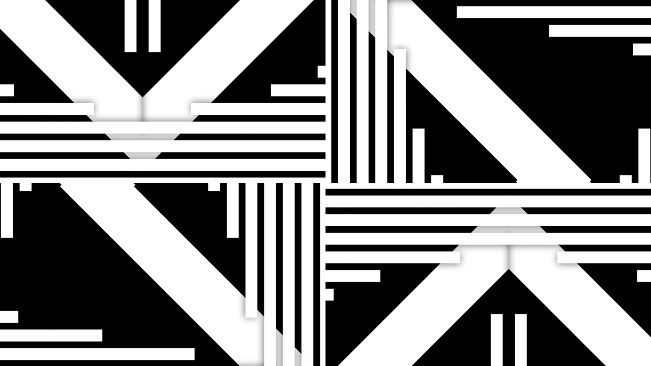 Dynamic Black and White Geometric Pattern Animation Loop