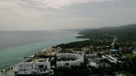amazing stunning drone tropical shot of blue sky turquoise water in st