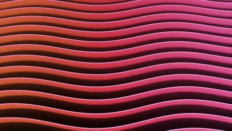 ondas horizontales de color abstracto formas 3d conjunto de diferentes animaciones de color. imágenes de bucle de 4k.