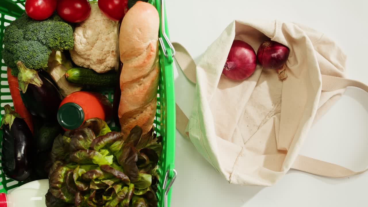 Grocery Shopping with Reusable Bags