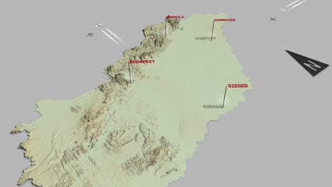 3d terrain map hungary