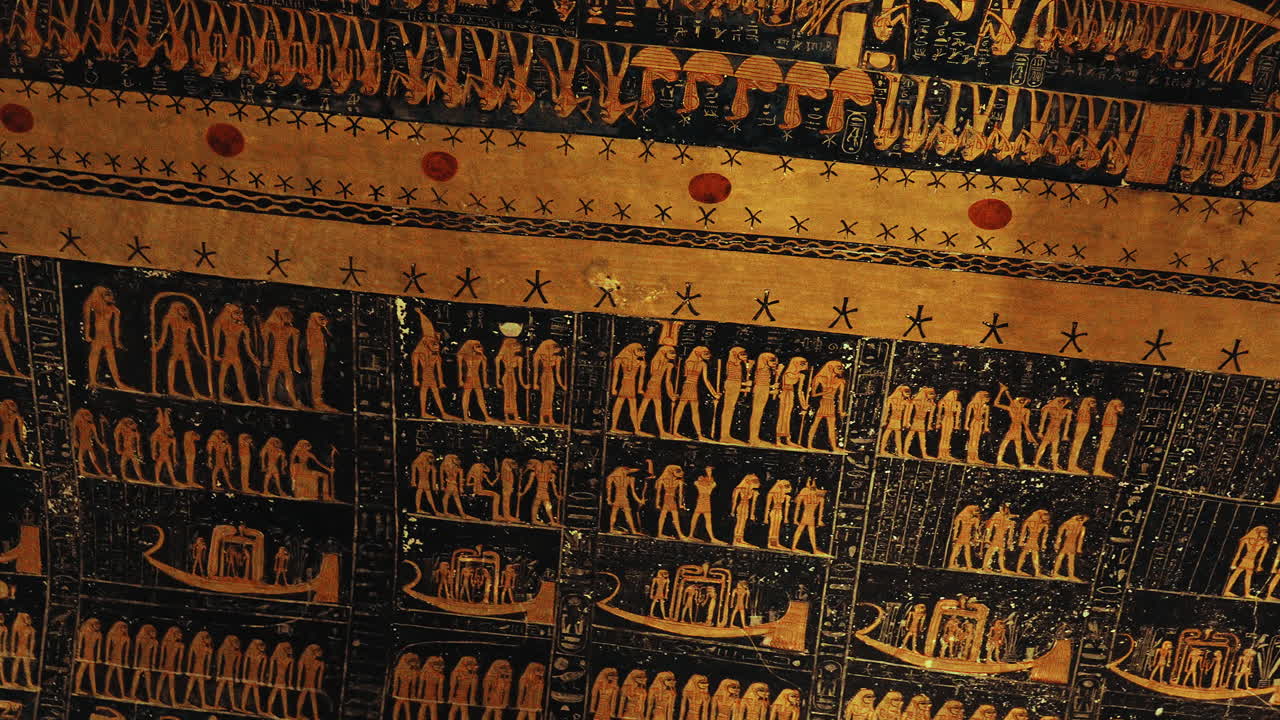 Explore KV9, the Tomb of Memnon in the Valley of the Kings, resting place of pharaohs Ramses V and VI. Ancient art, hieroglyphs, and 20th dynasty heritage captured in detail