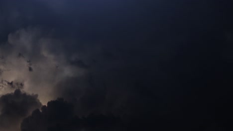 4k thunderstorm over dark sky, dark clouds