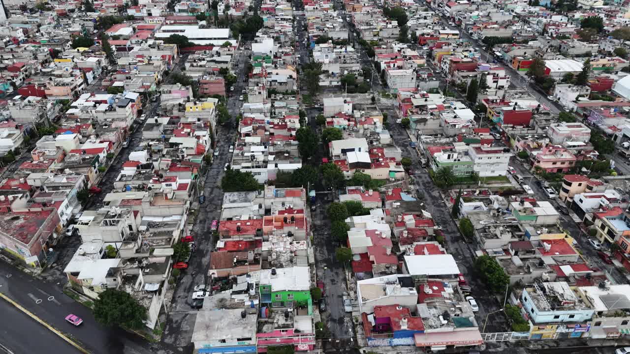 Aerial View of a Densely Populated City in Mexico
