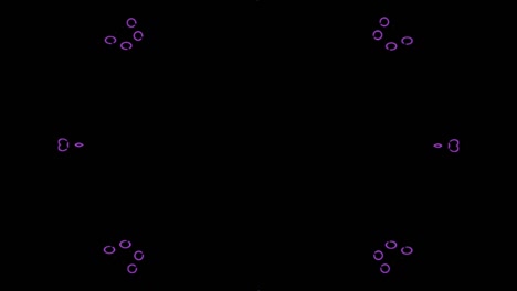 colorido caleidoscopio patrón de línea geométrica fondo de movimiento.