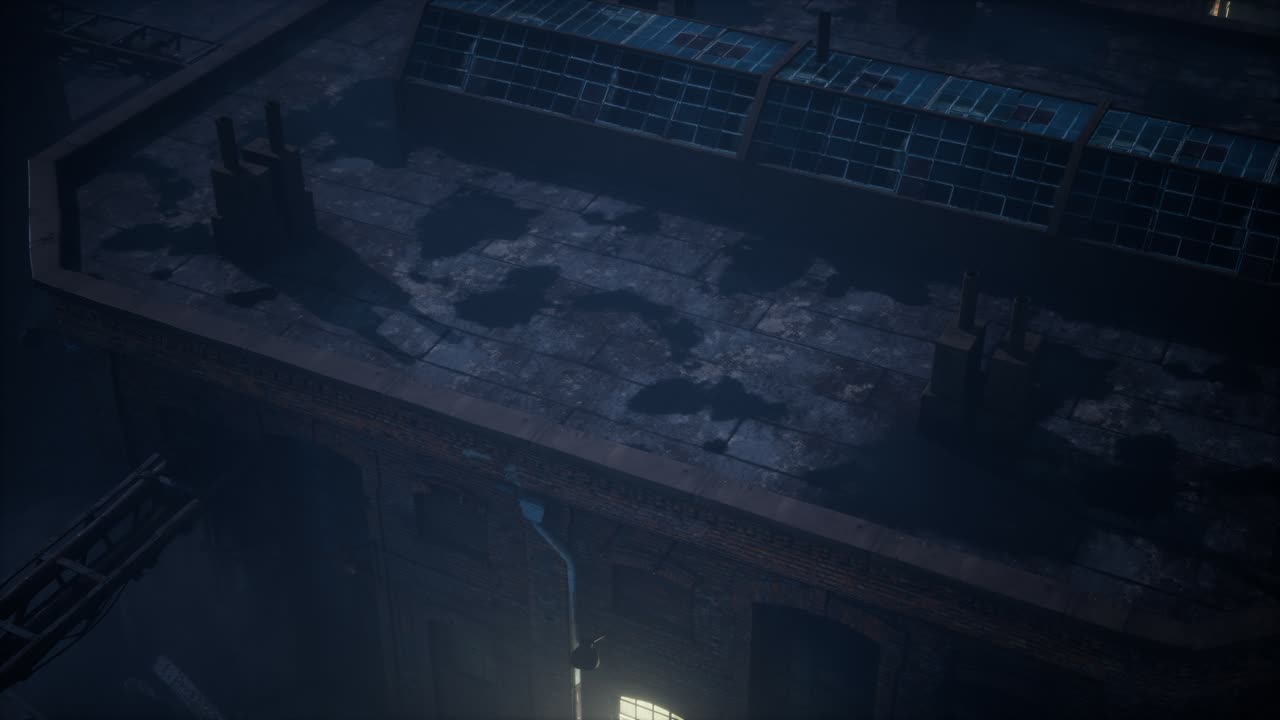 古い工場の空撮