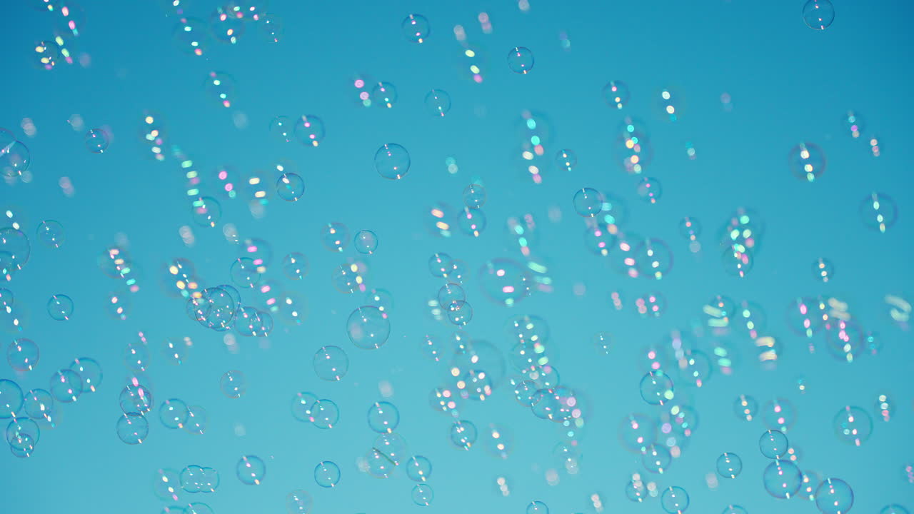 Flickering bubbles on a blue background