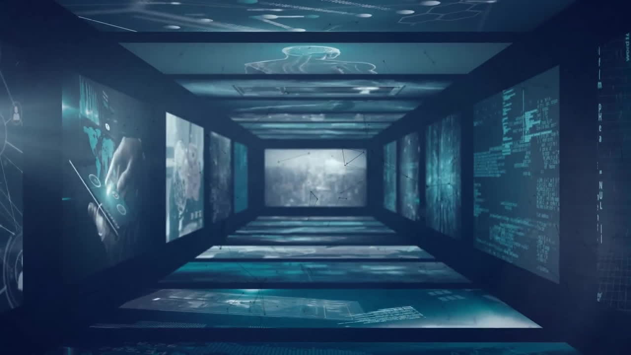 화면을 통해 데이터 처리의 애니메이션