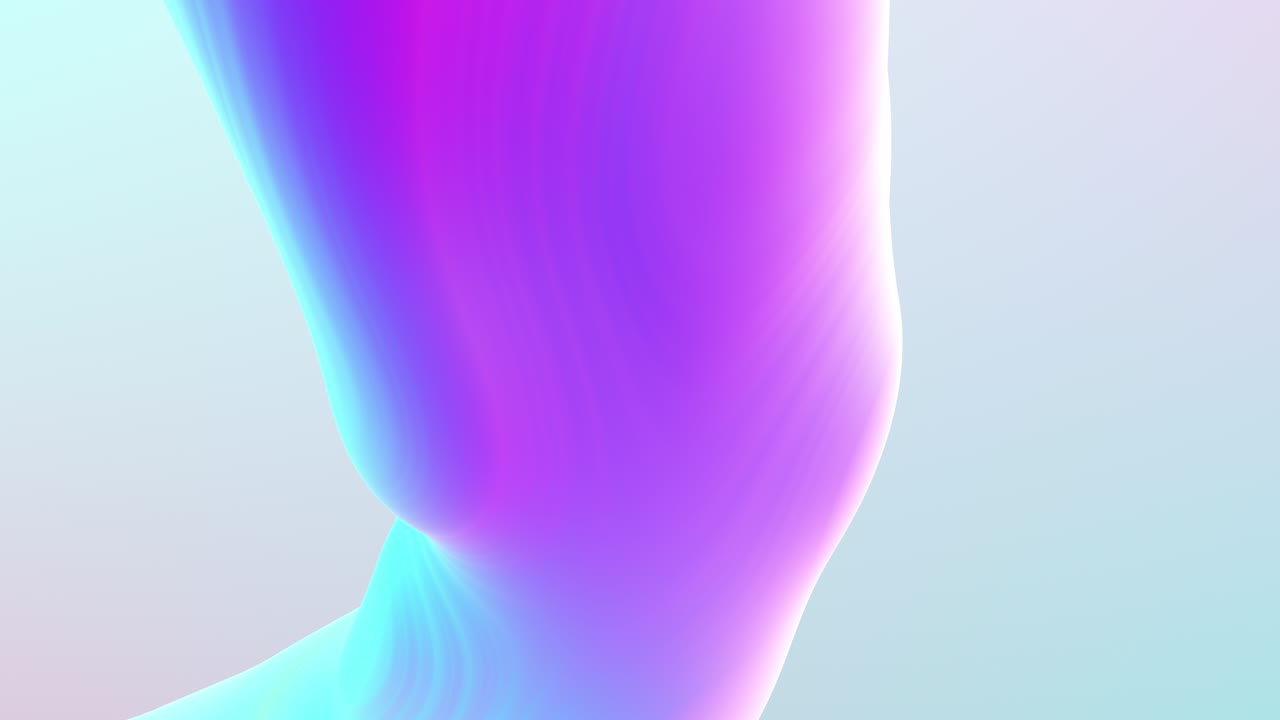 표면의 파동과 파동으로 변하는 홀로그램 색상의 거대한 모양