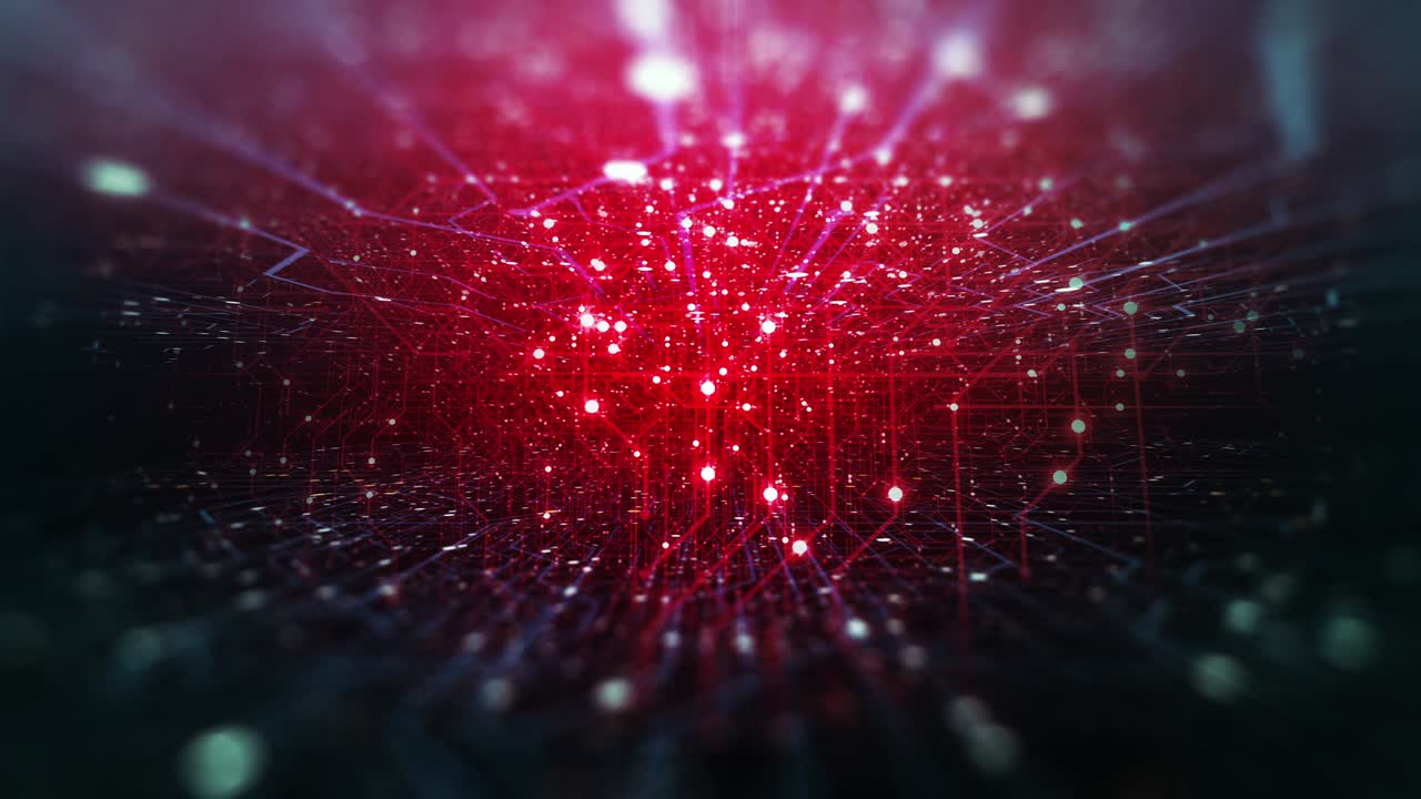 메인보드 회로 배경: 회로판에서 바이러스가 탐지되었습니다. 벌레, 사이버 공격, 안티바이러스, 방화벽 경고 및 위험 경고 개념: 미래의 pcb, 3d 렌더링, 4k 원활한 루프.