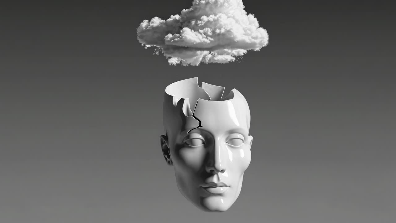 Broken Head with Cloud