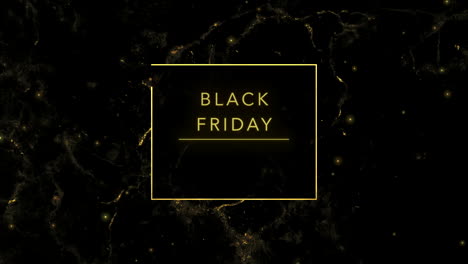 Black-Friday-in-retro-gold-frame-on-black-texture