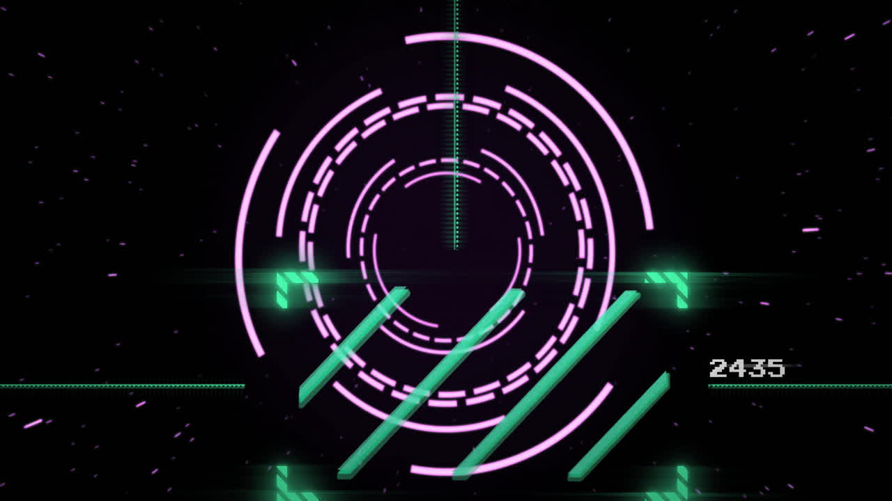 Animation of data processing over scope scanning