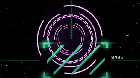 animation of data processing over scope scanning