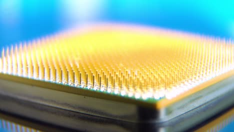 área de contacto de la cpu del procesador de cerca