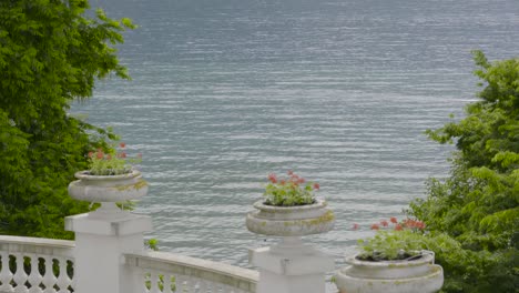 lake view with kayaker and balcony