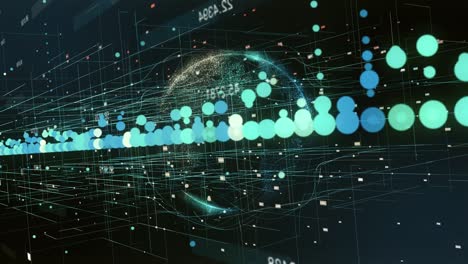 el mundo espacial digital datos 3d de fondo de la tierra