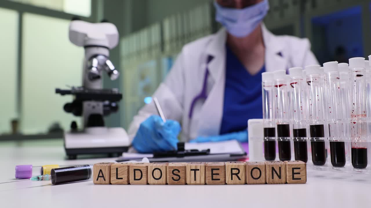 Aldosterone Blood Test Analysis in a Medical Laboratory