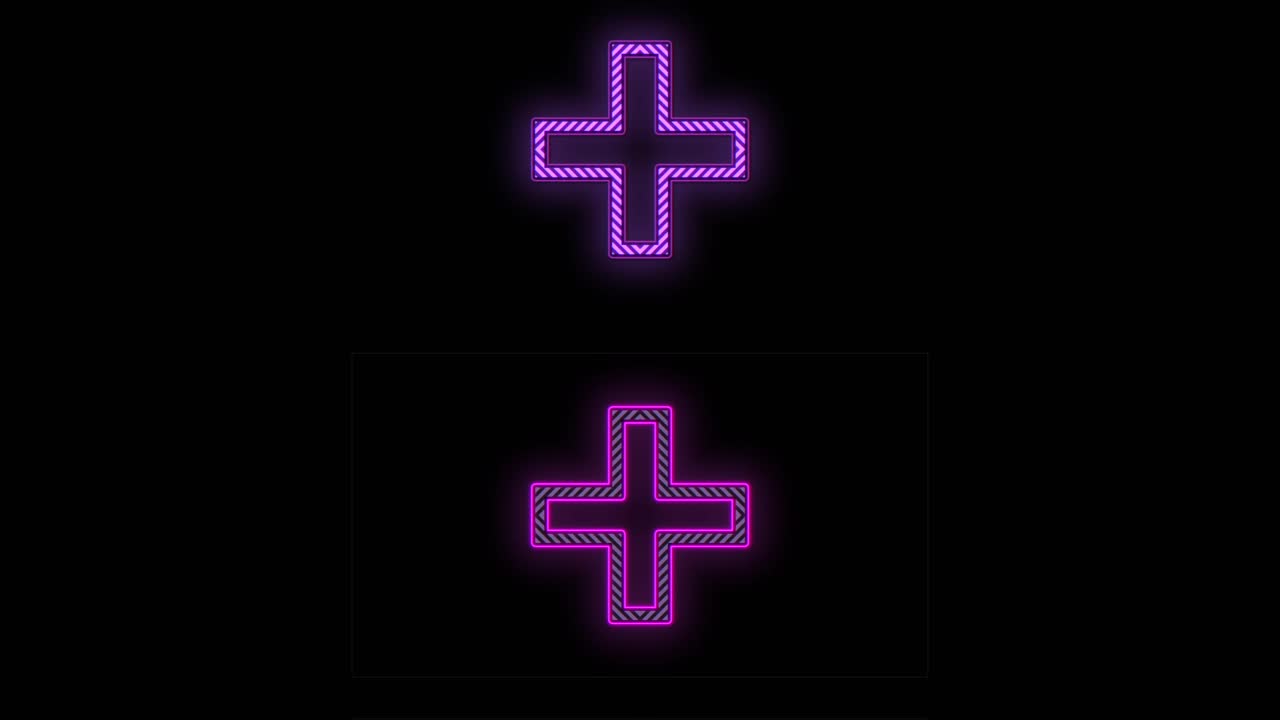 patrón de cruces de neón púrpura