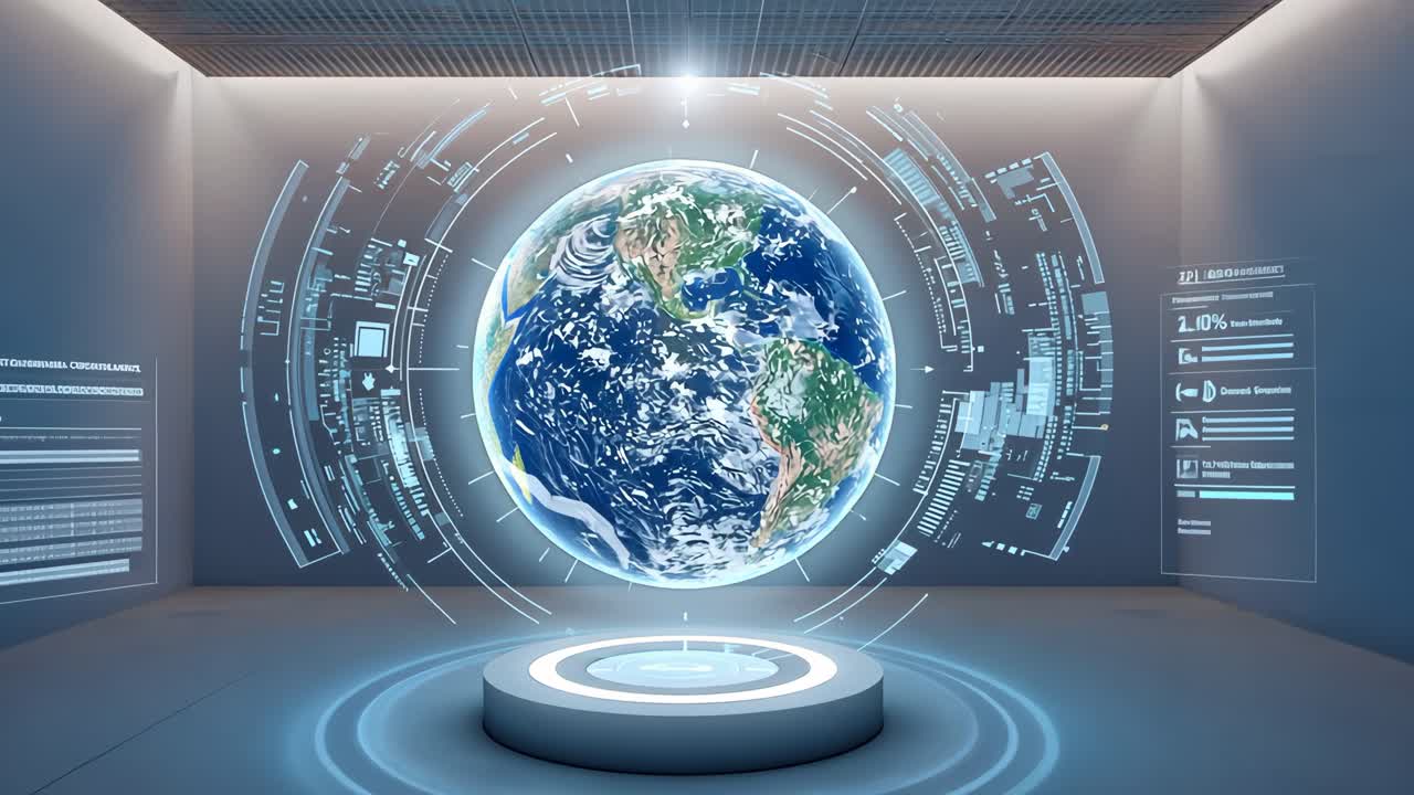 Futuristic Earth Hologram