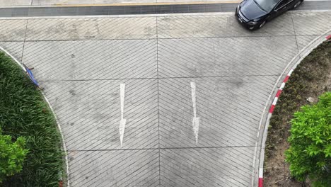 vista aérea del estacionamiento